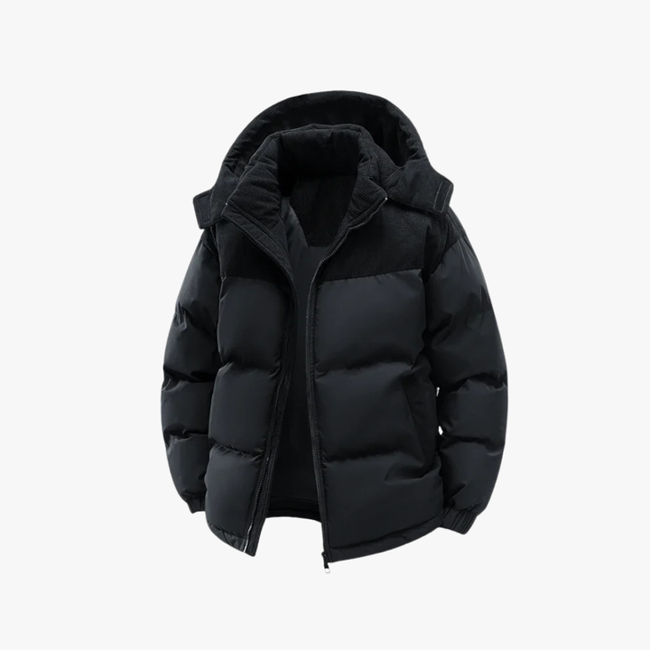 CALORA_ Hawken | Casual Puffer Jacket met Verstelbare Capuchon en Zakken