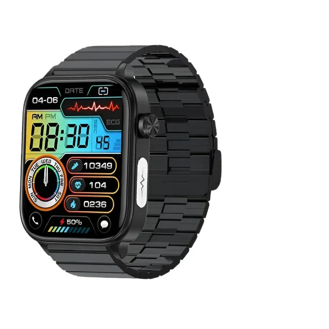 HealthPulse | Smartwatch voor Gezondheidsmonitoring en Stijl-Elektronica/Gadgets-Calora-Zwart-Calora