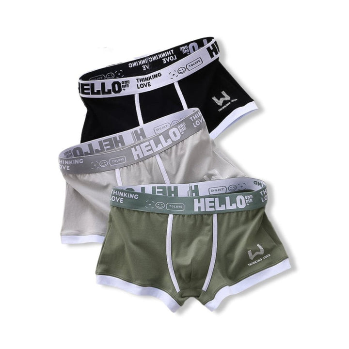 Hello | Premium Boxers (Set 3)-Sportkleding & Accessoires-Calora-Groen-M-Calora