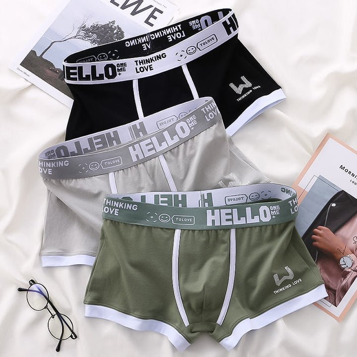 Hello | Premium Boxers (Set 3)-Sportkleding & Accessoires-Calora-Zwart/Grijs/Groen-M-Calora