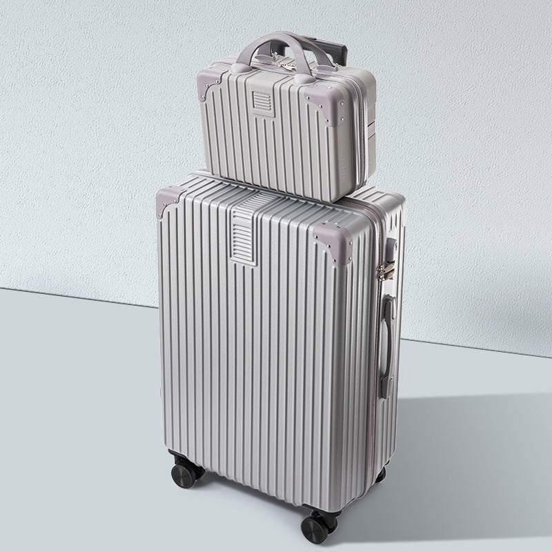 CALORA_ Helsher | Retro Aluminium Frame Bagage Koffer met Grote Capaciteit en Combinatieslot