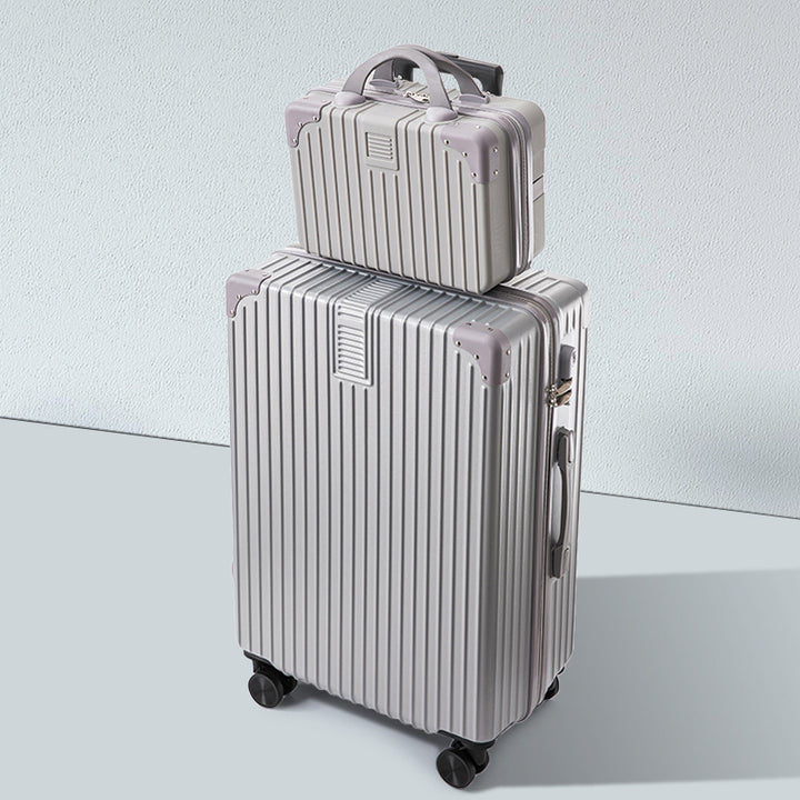 CALORA_ Helsher | Retro Aluminium Frame Bagage Koffer met Grote Capaciteit en Combinatieslot