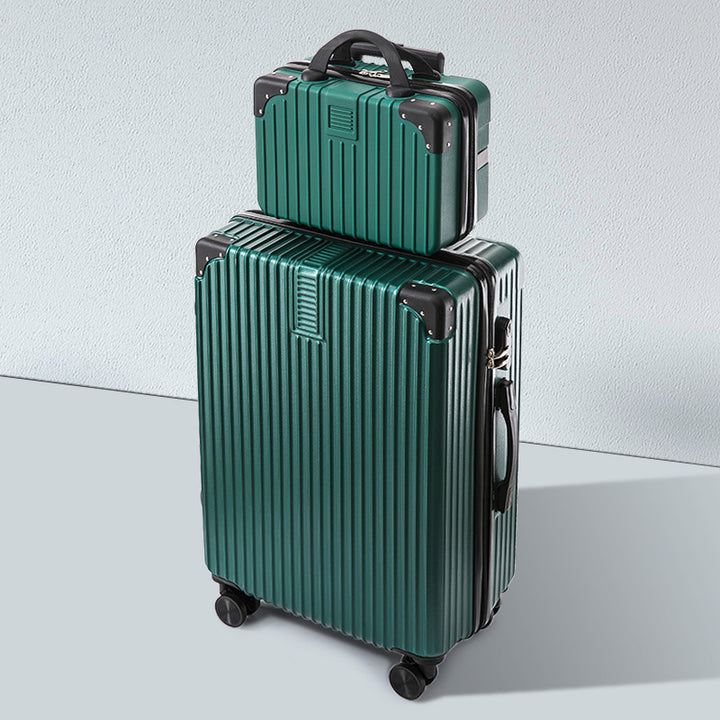 CALORA_ Helsher | Retro Aluminium Frame Bagage Koffer met Grote Capaciteit en Combinatieslot