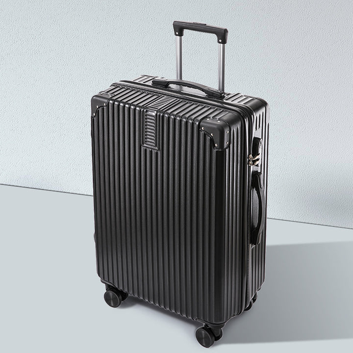 CALORA_ Helsher | Retro Aluminium Frame Bagage Koffer met Grote Capaciteit en Combinatieslot
