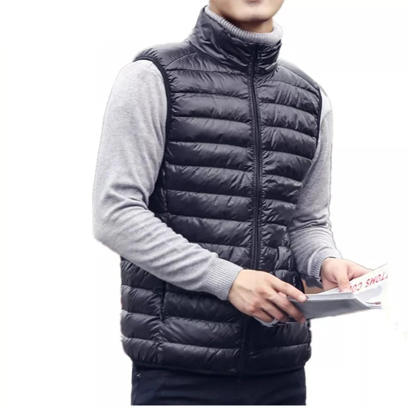 Heren Bodywarmer met kraag herfst / winter-Bodywarmers-Calora-Zwart-L-Calora