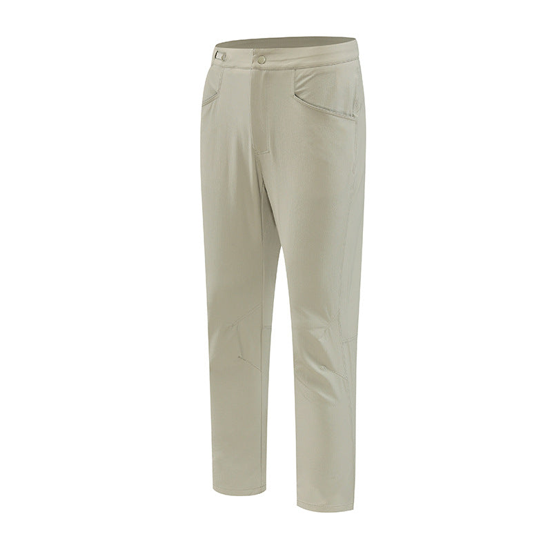 CALORA_ Heren Outdoor Sportbroek van Sneldrogend Nylon met Rechte Pijpen