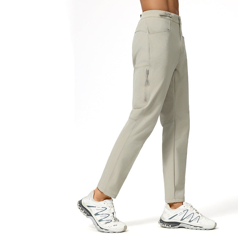 CALORA_ Heren Outdoor Sportbroek van Sneldrogend Nylon met Rechte Pijpen