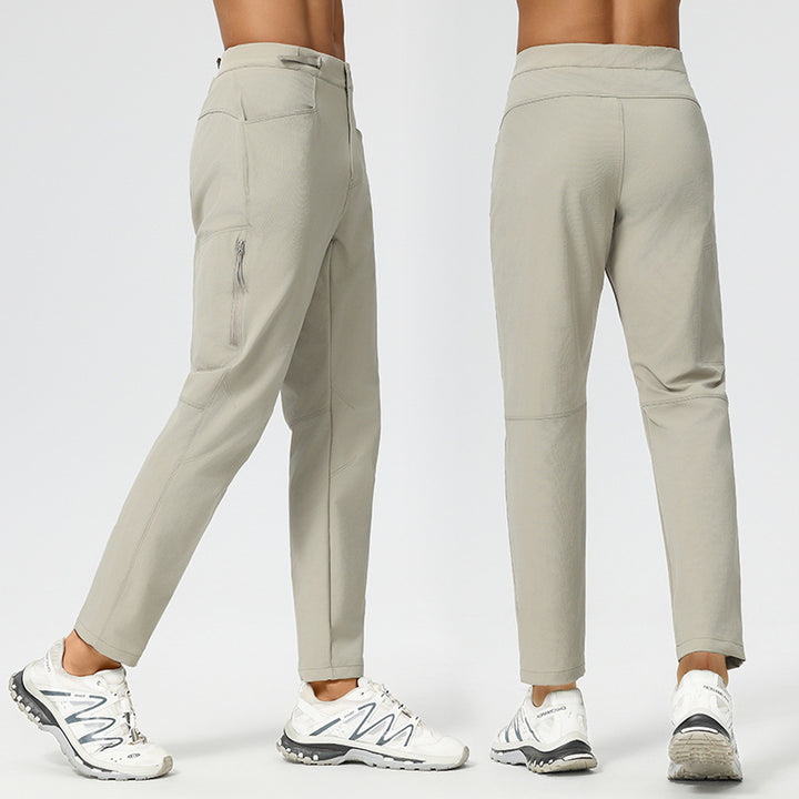 CALORA_ Heren Outdoor Sportbroek van Sneldrogend Nylon met Rechte Pijpen