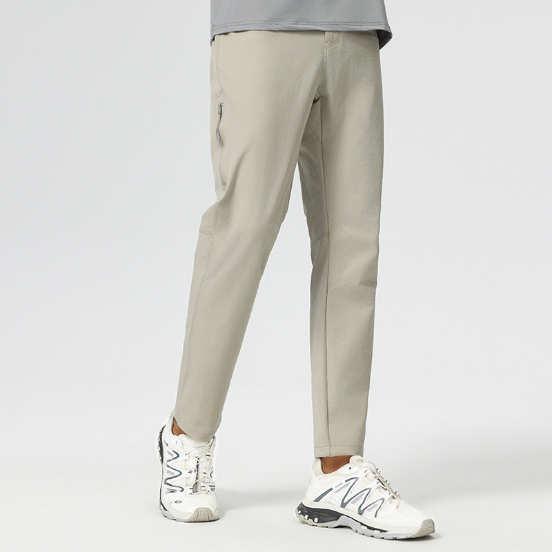 CALORA_ Heren Outdoor Sportbroek van Sneldrogend Nylon met Rechte Pijpen