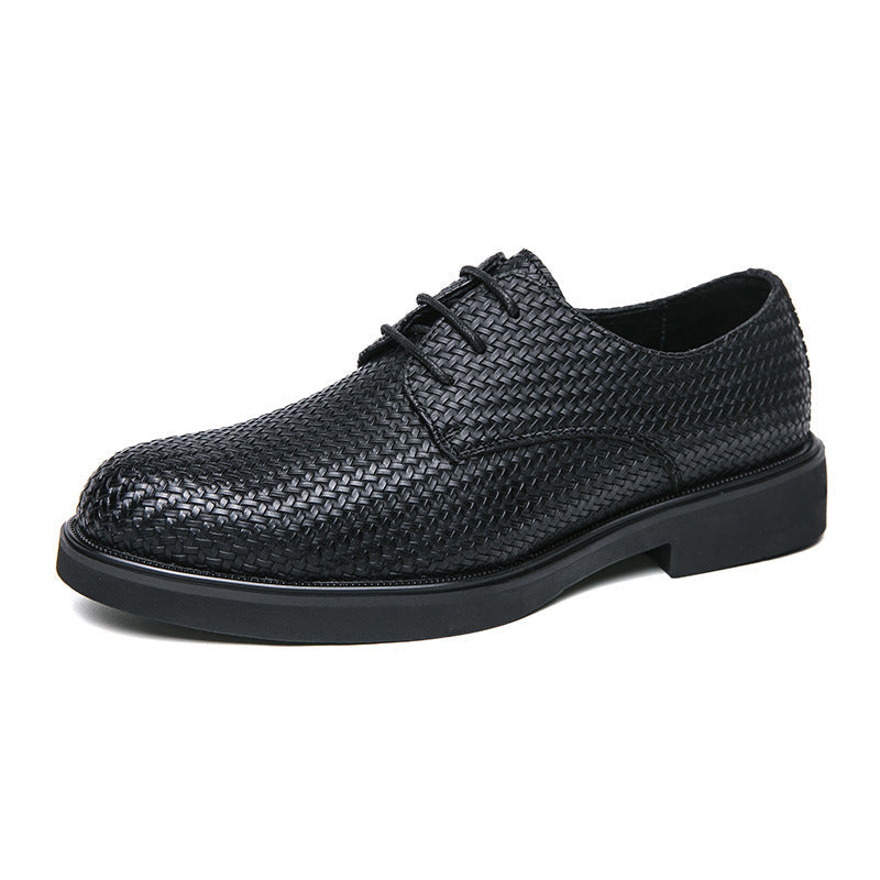 CALORA_ Heren Platform Leren Instappers met Uniek Design