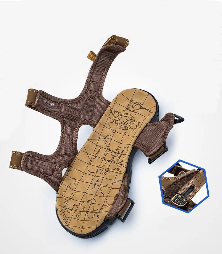 Heren Sandalen voor Comfortabel Buiten Avonturen en Activiteiten-Sandalen-Calora-Donkerbruin-38-Calora