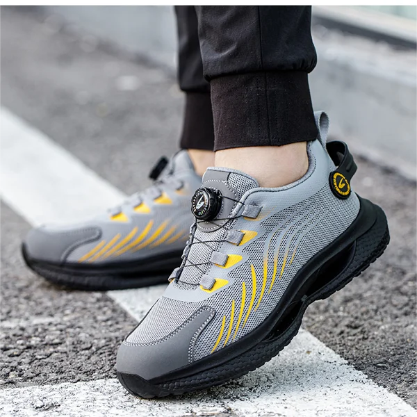 Heren Veiligheidschoenen met Impactbestendigheid en Comfort-Sneakers-Calora-Grijs-37-Calora