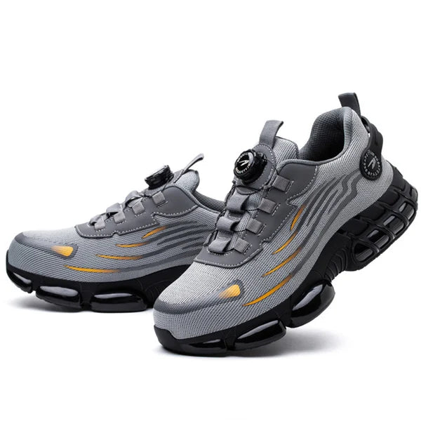 Heren Veiligheidschoenen met Impactbestendigheid en Comfort-Sneakers-Calora-Zwart-Blauw-37-Calora