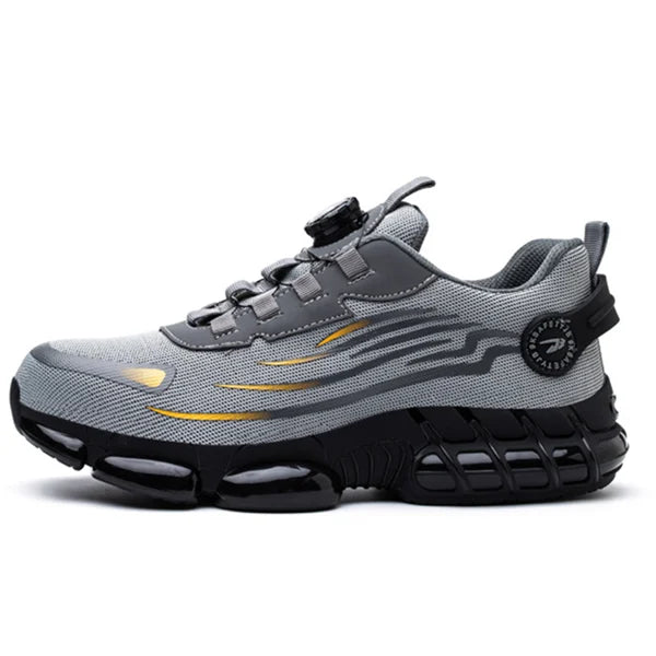 Heren Veiligheidschoenen met Impactbestendigheid en Comfort-Sneakers-Calora-Zwart-Blauw-37-Calora