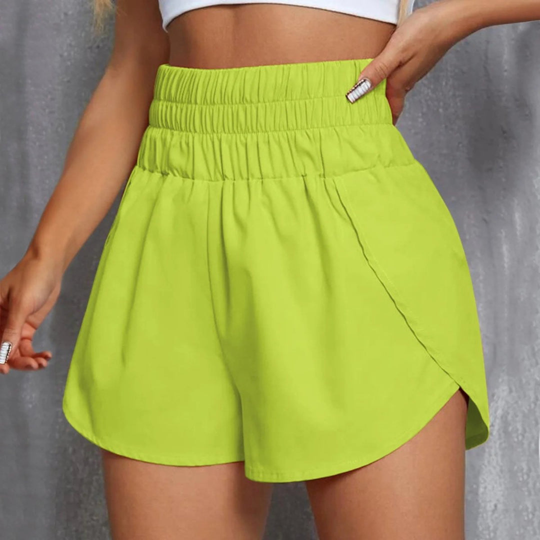 Hoge Taille Dames Korte Broek – Nylon - Buikcontrole & Comfort Fit-Korte Broeken-Calora-Groen-S-Calora