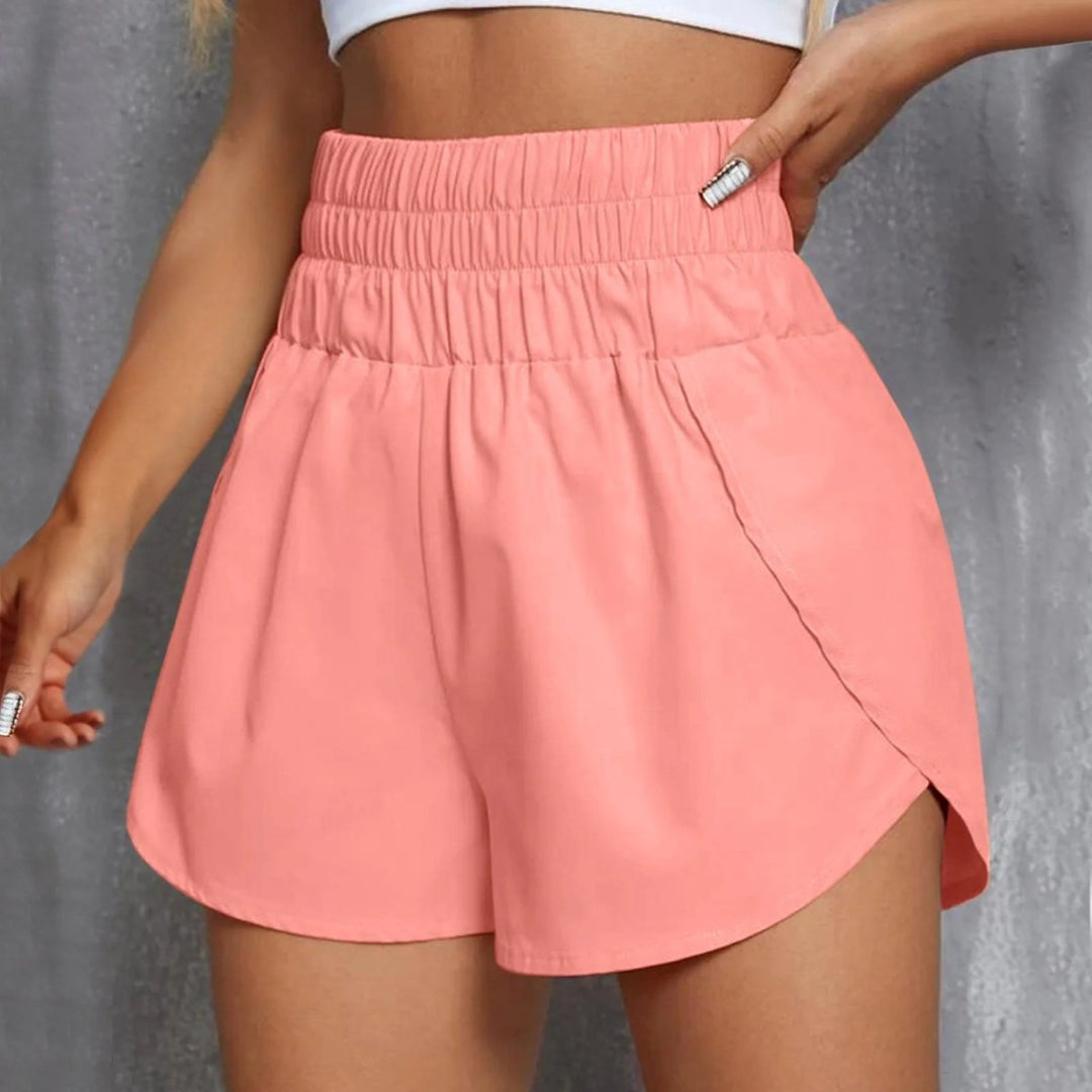Hoge Taille Dames Korte Broek – Nylon - Buikcontrole & Comfort Fit-Korte Broeken-Calora-Lichtroze-S-Calora