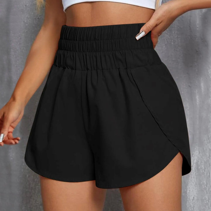 Hoge Taille Dames Korte Broek – Nylon - Buikcontrole & Comfort Fit-Korte Broeken-Calora-Zwart-S-Calora
