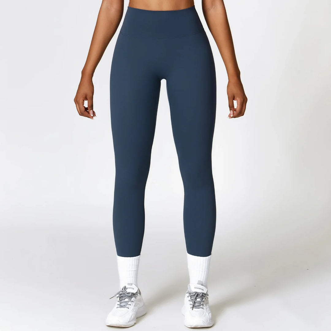 Hoge Taille Heupverhogende Sneldrogende Fitness Leggings-Sportkleding & Accessoires-Calora-Donkergroen-S-Calora