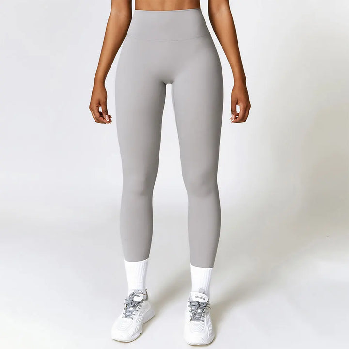 Hoge Taille Heupverhogende Sneldrogende Fitness Leggings-Sportkleding & Accessoires-Calora-Grijs-S-Calora