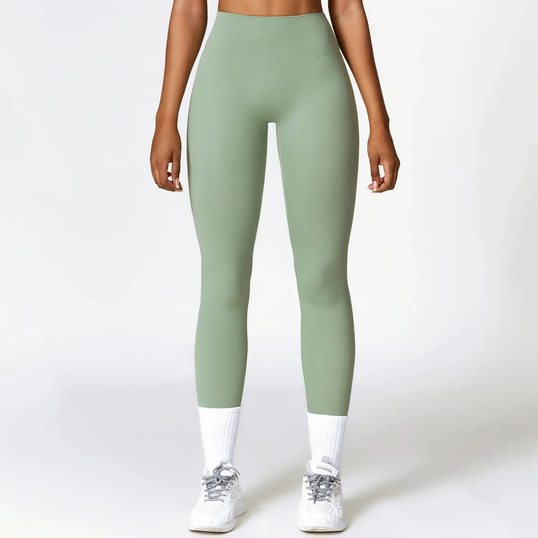 Hoge Taille Heupverhogende Sneldrogende Fitness Leggings-Sportkleding & Accessoires-Calora-Groen-S-Calora