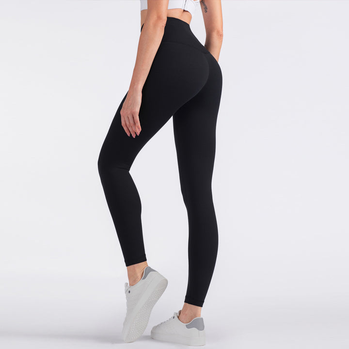 CALORA_ Hoge Taille Naadloze Yogabroek voor Dames - Hardlopen en Fitness