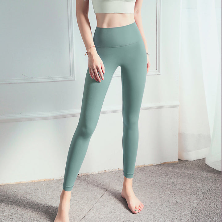 CALORA_ Hoge Taille Naadloze Yogabroek voor Dames - Hardlopen en Fitness