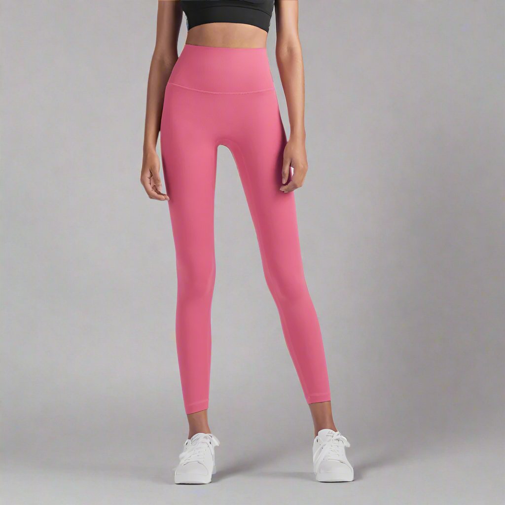CALORA_ Hoge Taille Naadloze Yogabroek voor Dames - Hardlopen en Fitness