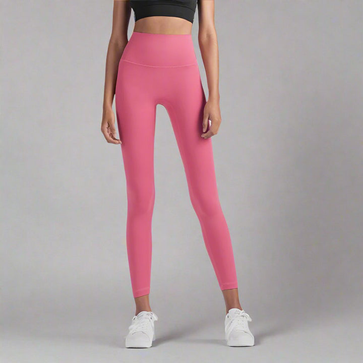 CALORA_ Hoge Taille Naadloze Yogabroek voor Dames - Hardlopen en Fitness