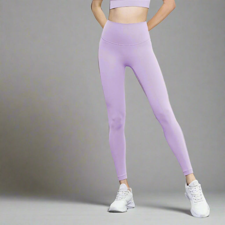 CALORA_ Hoge Taille Naadloze Yogabroek voor Dames - Hardlopen en Fitness
