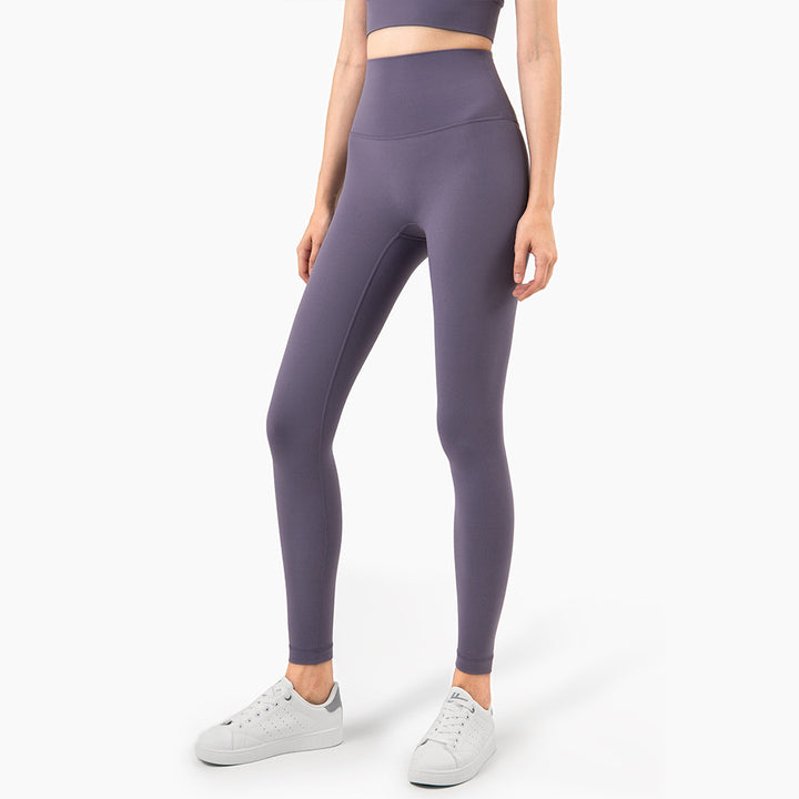 CALORA_ Hoge Taille Naadloze Yogabroek voor Dames - Hardlopen en Fitness