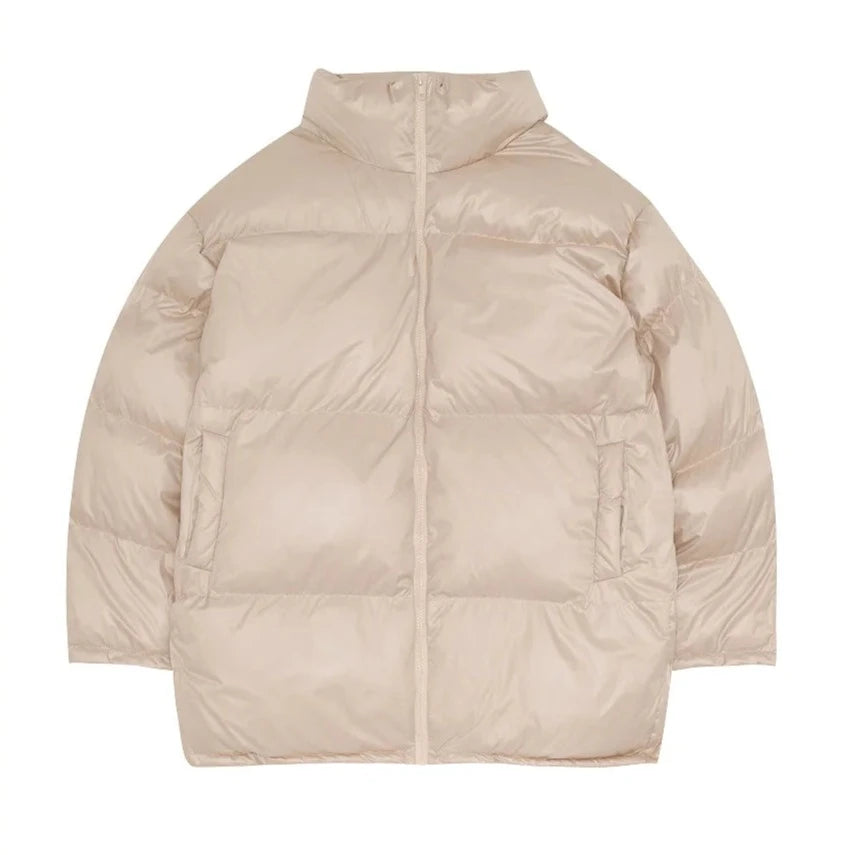 Holly | Warme Puffer Parka Winterjas-Zomer Jassen-Calora-Beige-M-Calora