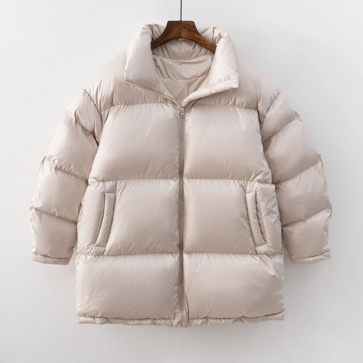 Holly | Warme Puffer Parka Winterjas-Zomer Jassen-Calora-Khaki-M-Calora