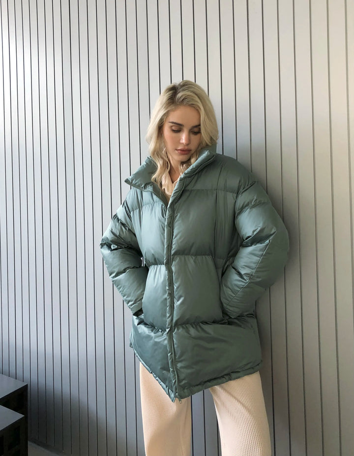 Holly | Warme Puffer Parka Winterjas-Zomer Jassen-Calora-Roze-M-Calora