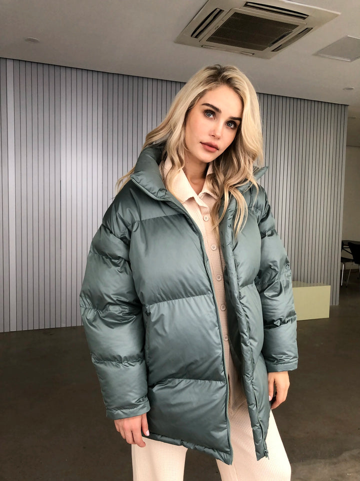 Holly | Warme Puffer Parka Winterjas-Zomer Jassen-Calora-Roze-M-Calora
