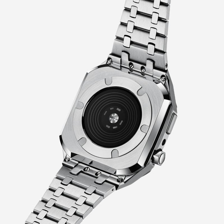 CALORA_ Hublis - S7821z Roestvrijstalen Band en Behuizing Retrofitset voor Apple Watch