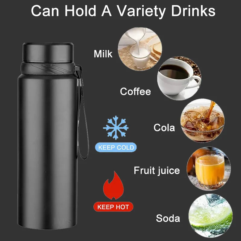 CALORA_ Hydrova | RVS Drink Thermosfles met temperatuur display - 24 Uur Warm en Koud