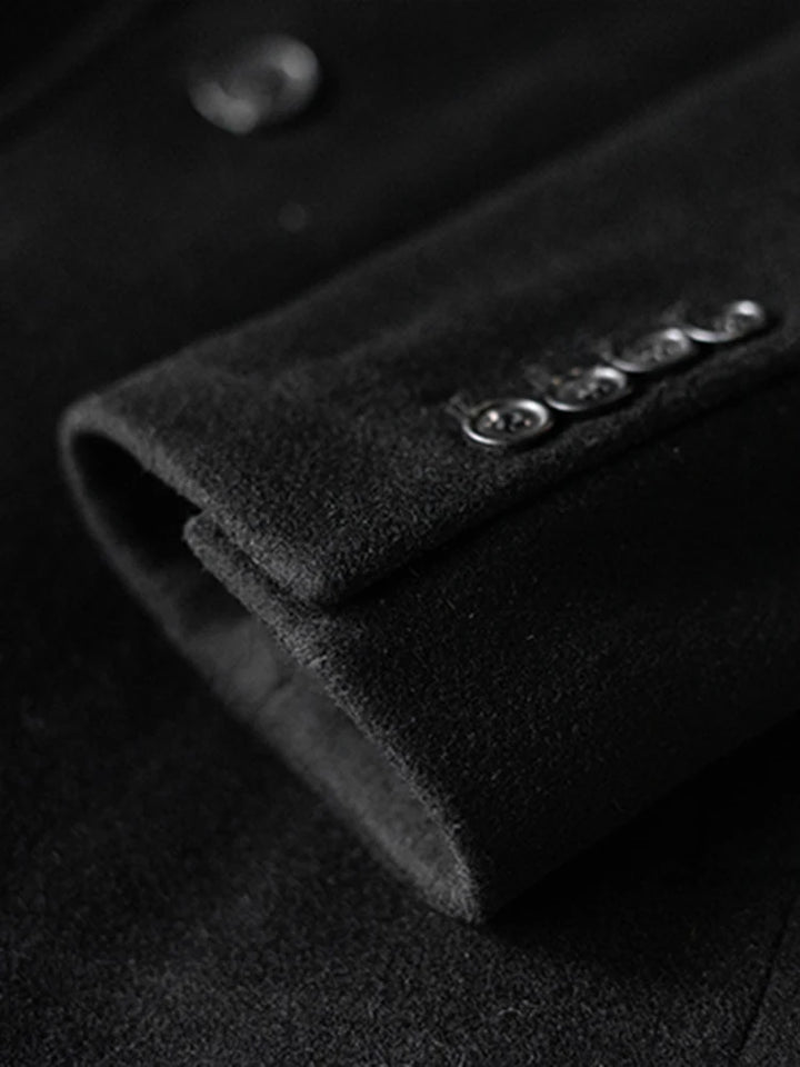 Icardi | Lange warme zwarte trenchcoat voor heren-Zomer Jassen-Calora-M-Calora