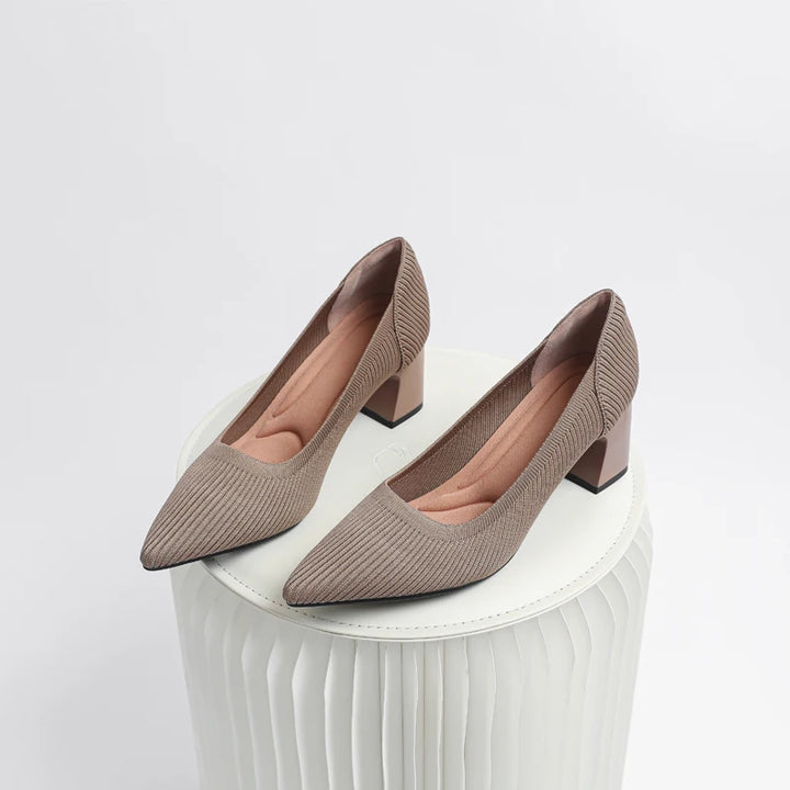 Inara | Luxe Kleurrijke Hakken voor Dames-Hakken-Calora-Khaki-35-Calora