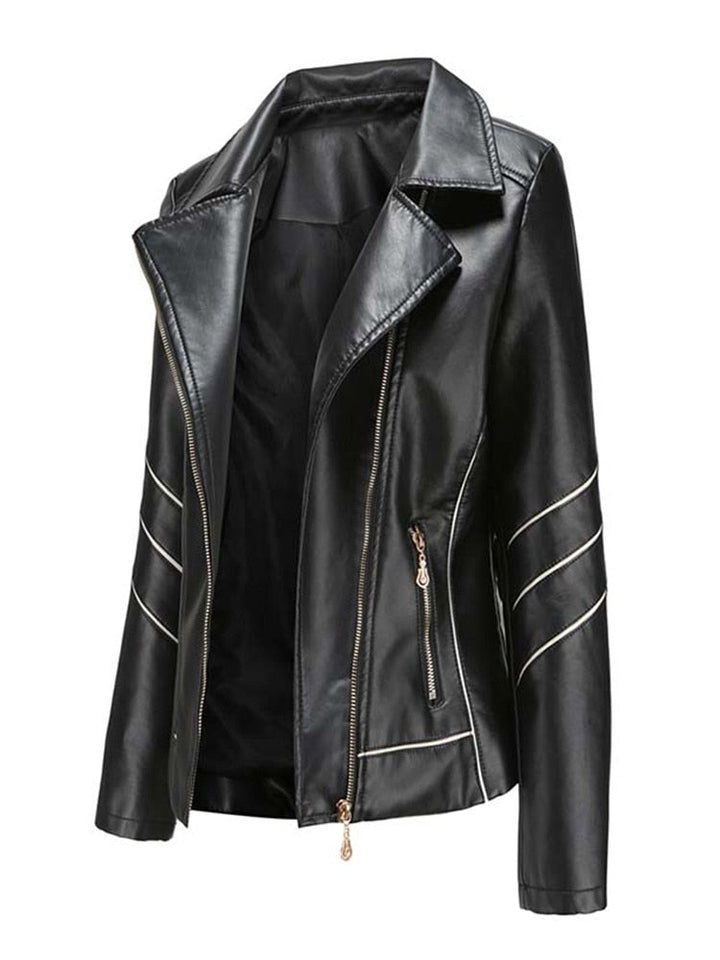 Inès | Stijlvolle Faux leren jas voor Dames-Leren Jassen-Calora-Beige-S-Calora
