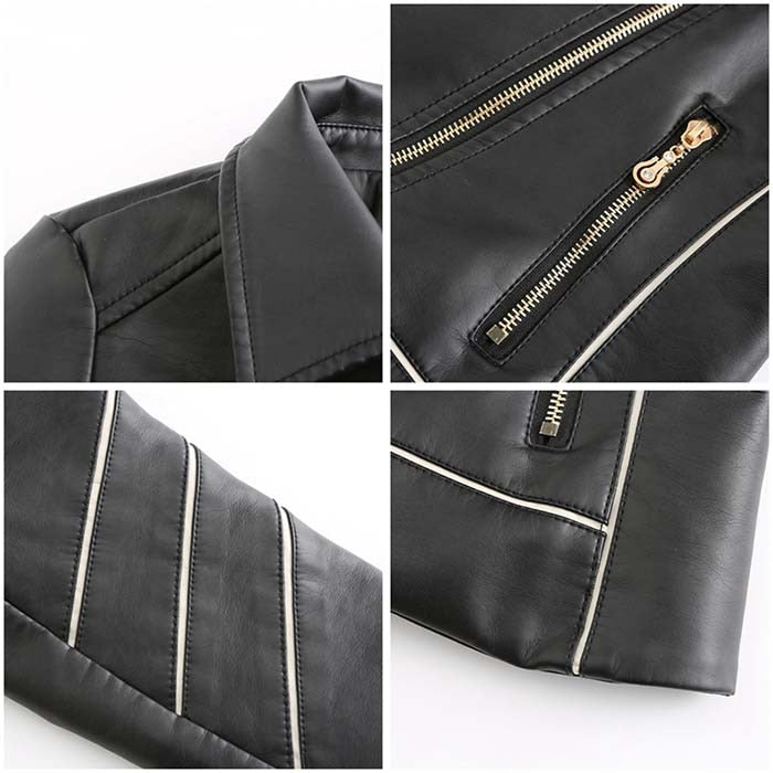 Inès | Stijlvolle Faux leren jas voor Dames-Leren Jassen-Calora-Beige-S-Calora