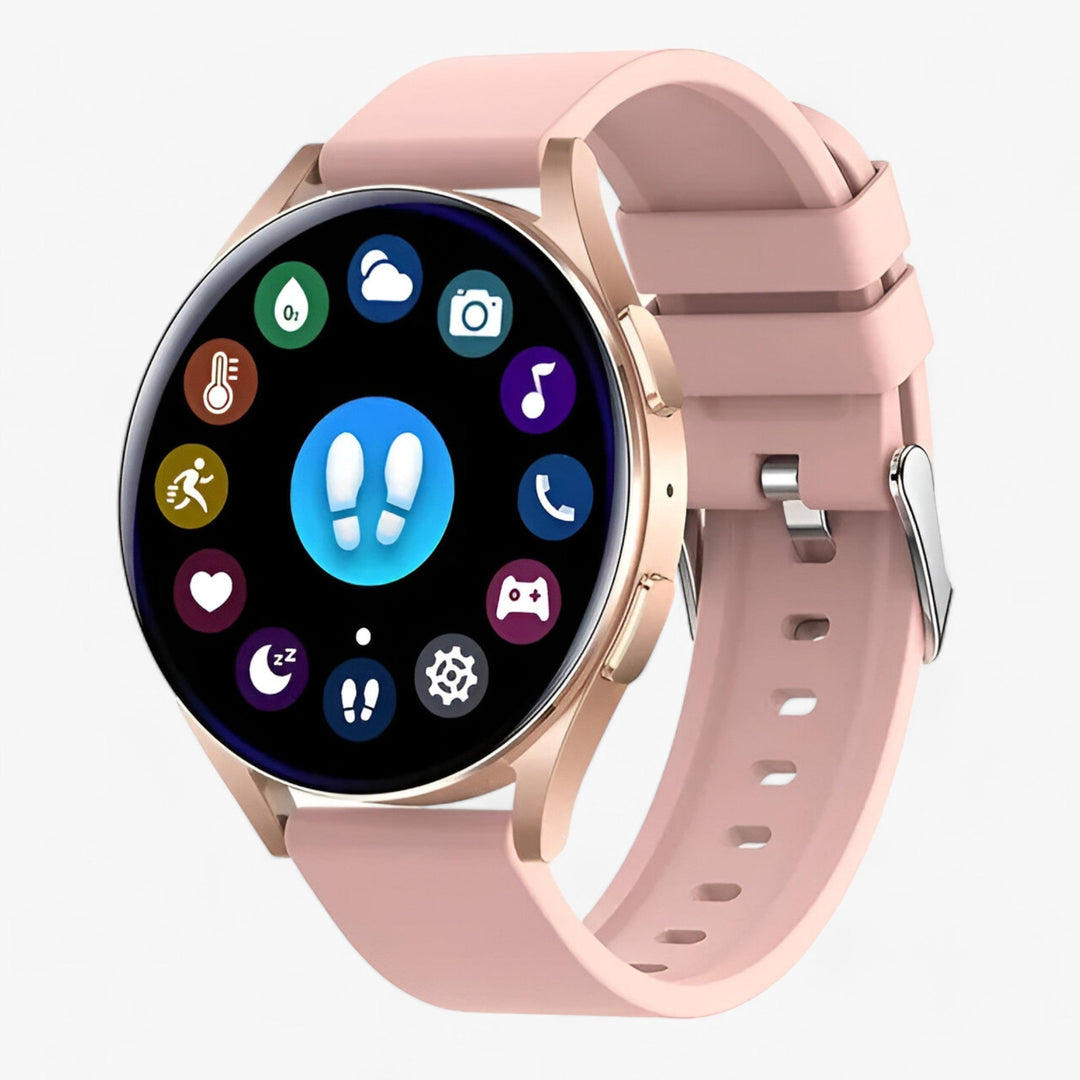 Intelligente Ronde Dames Smartwatch-Horloges-Calora-Roségoud-Calora