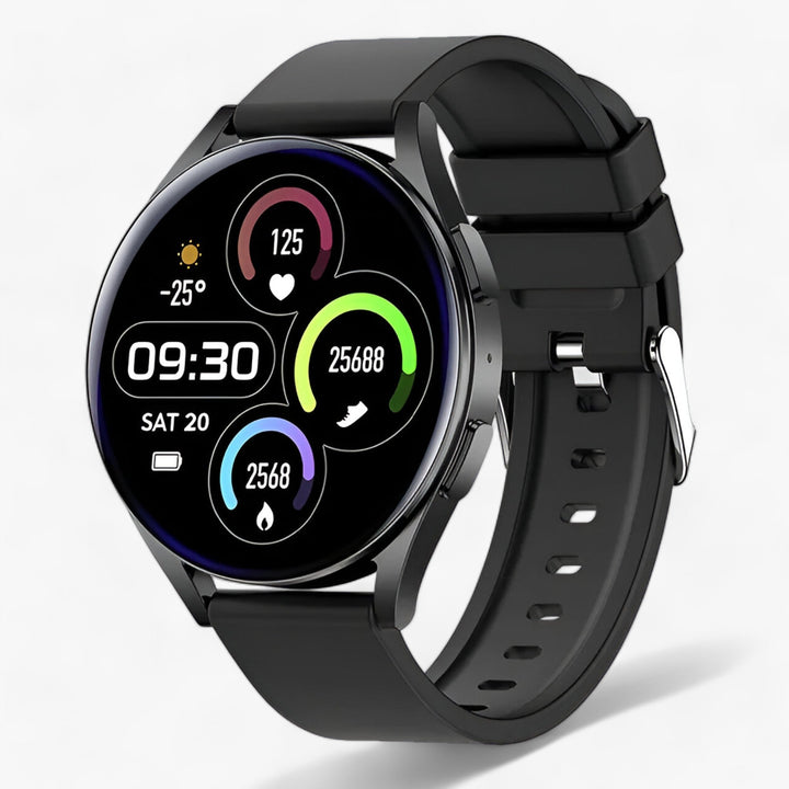 Intelligente Ronde Dames Smartwatch-Horloges-Calora-Zwart-Calora
