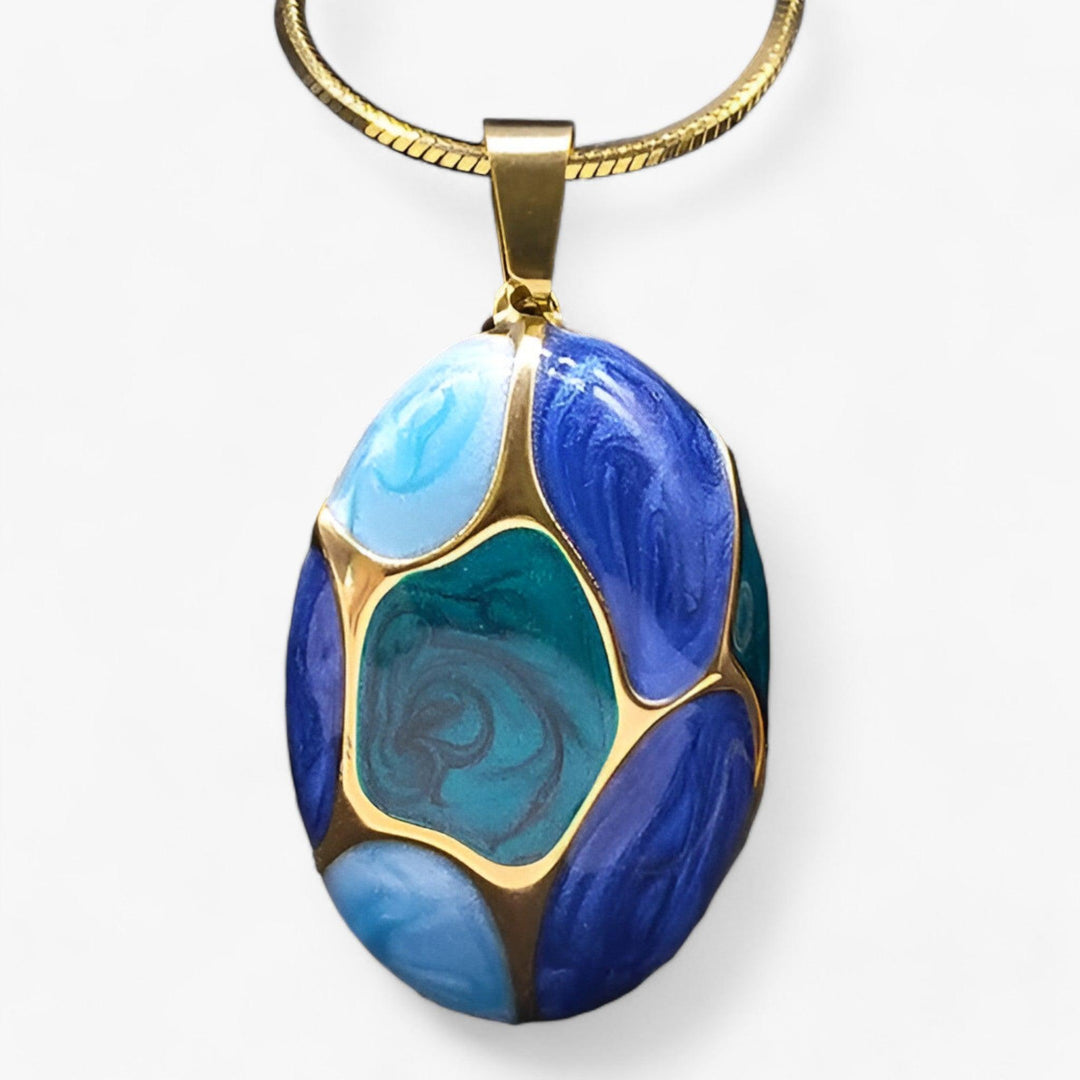 ISLA | Elegante Edelstenen Ketting Hanger-Kettingen-Calora-Hemelsblauw-Calora