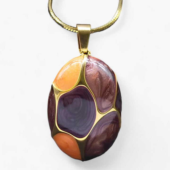 ISLA | Elegante Edelstenen Ketting Hanger-Kettingen-Calora-Roze blauw-Calora