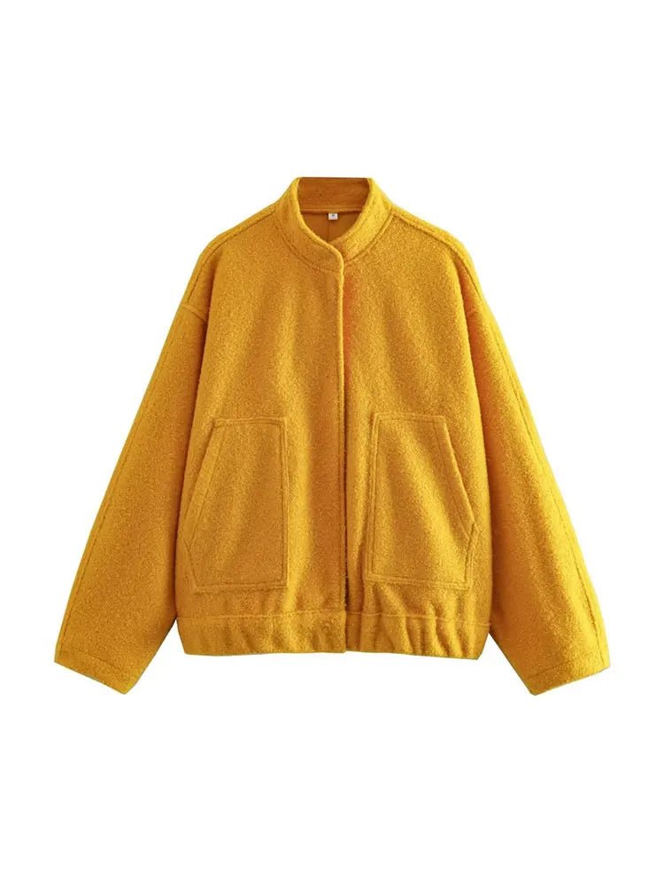 Ivana | Comfy Oversized Bomber Jas-Zomer Jassen-Calora-Geel-L-Calora