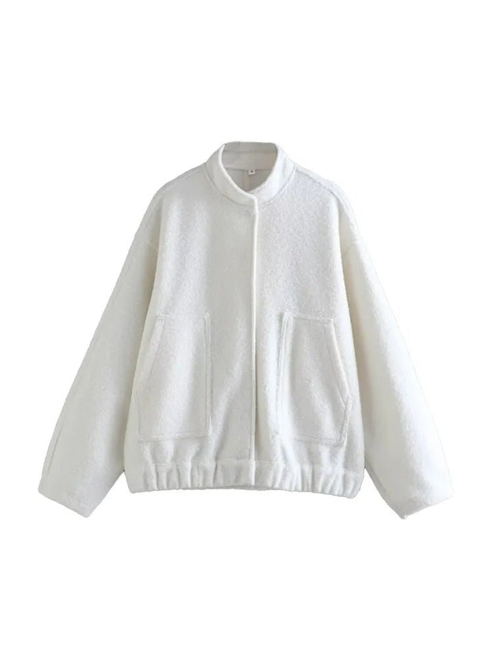 Ivana | Comfy Oversized Bomber Jas-Zomer Jassen-Calora-Wit-L-Calora