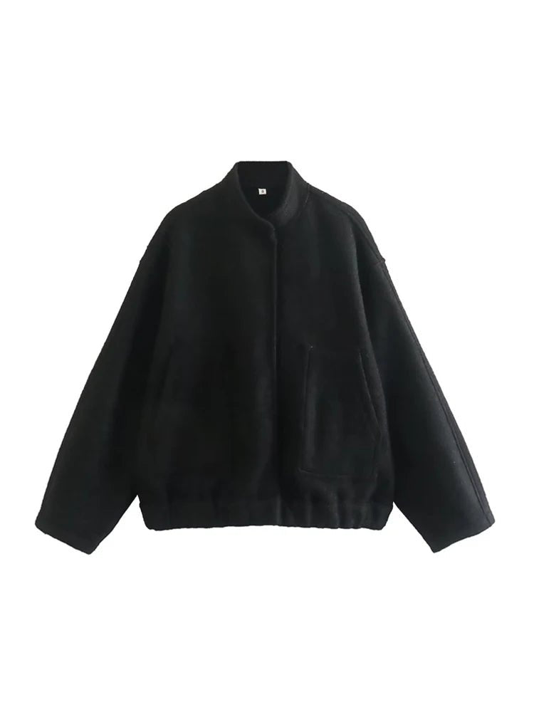 Ivana | Comfy Oversized Bomber Jas-Zomer Jassen-Calora-Zwart-M-Calora