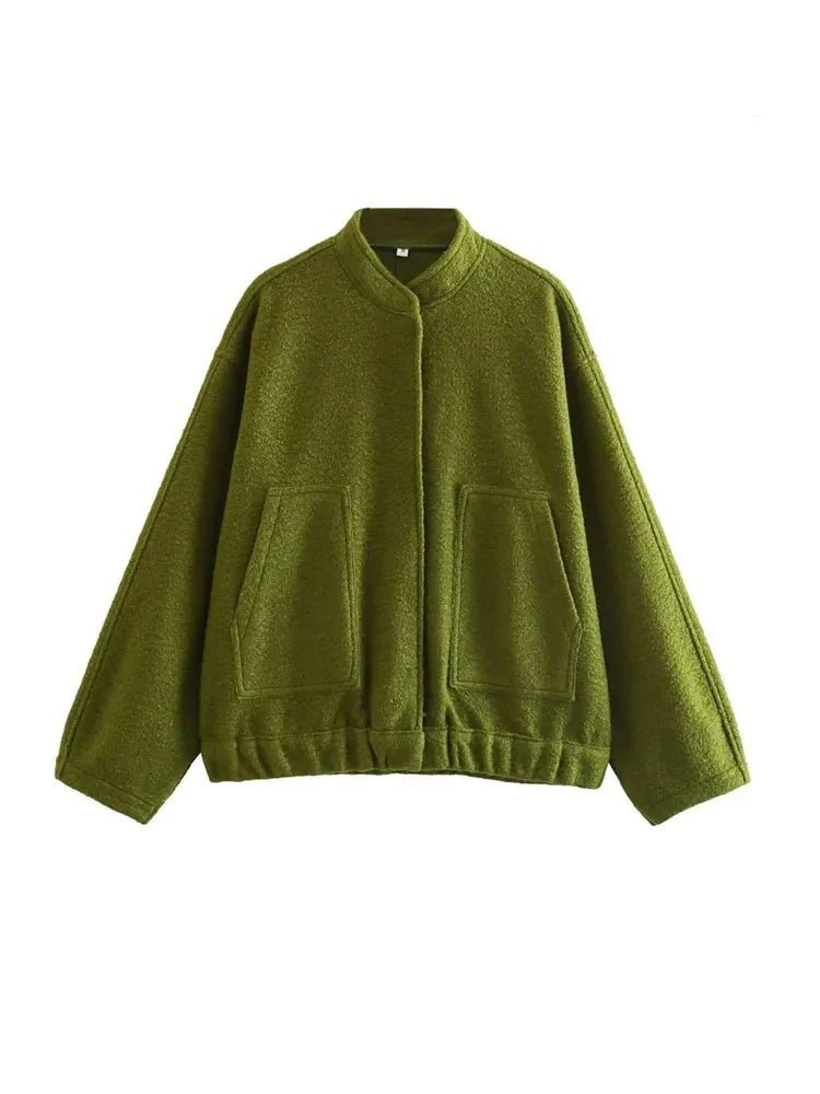 Ivana | Comfy Oversized Bomber Jas-Zomer Jassen-Calora-Zwart-M-Calora
