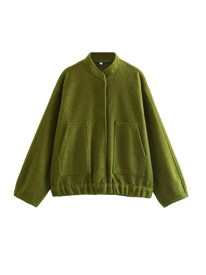 Ivana | Comfy Oversized Bomber Jas-Zomer Jassen-Calora-Zwart-M-Calora