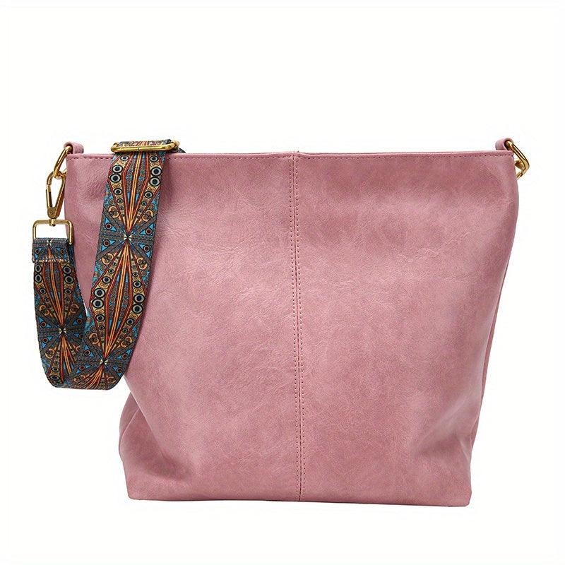 Ivy | Leren Schoudertas - Grote capaciteit-Handtassen-Calora-Roze-Calora